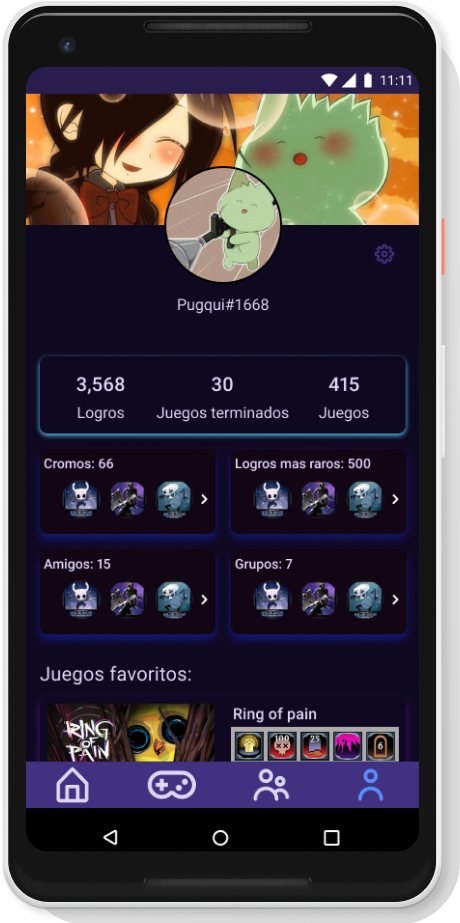 RE-Gaming App Interface